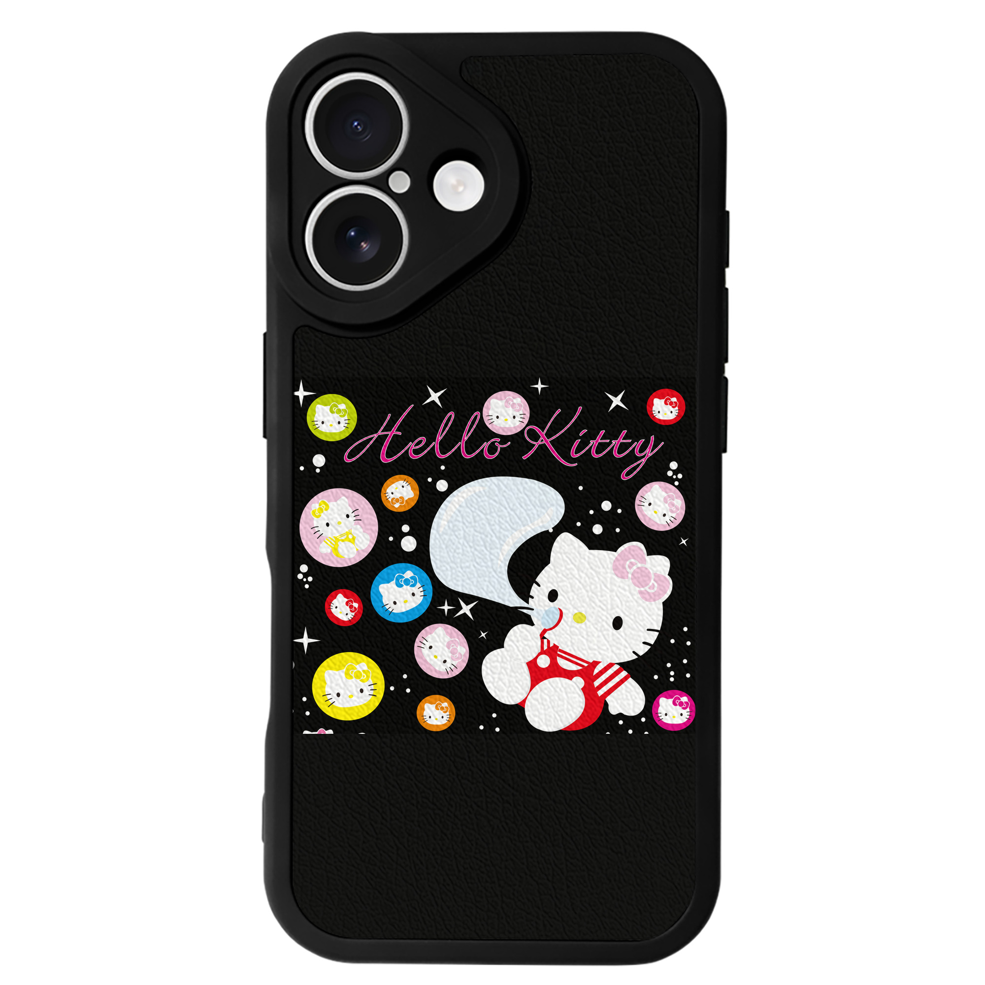 （画像用） Hello Kitty ハローキティ 【iPhone 16シリーズ対応】シリコンスマホケース（レザー調） 材質：シリコン